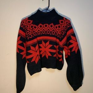 Cropped Turtleneck Sweater